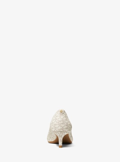 Alina Flex Logo Kitten Pump in VANILLA | Michael Kors