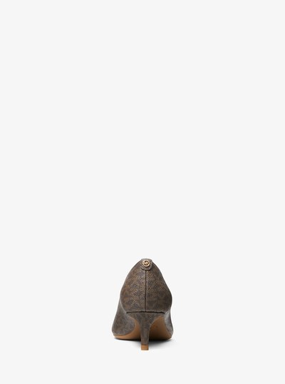 Alina Flex Logo Kitten Pump in BROWN | Michael Kors