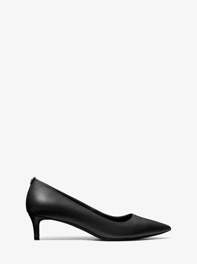 Alina Flex Leather Kitten Pump in BLACK | Michael Kors