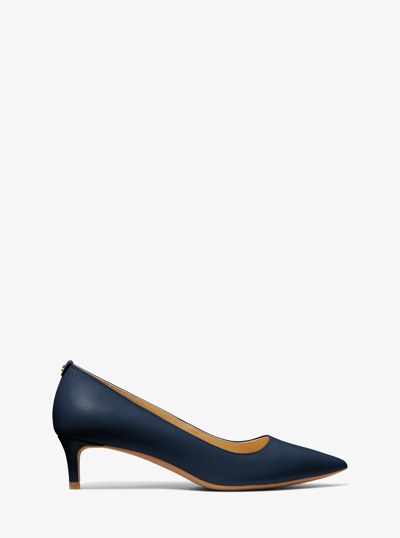 Alina Flex Leather Kitten Pump in NAVY | Michael Kors