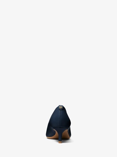 Alina Flex Leather Kitten Pump in NAVY | Michael Kors