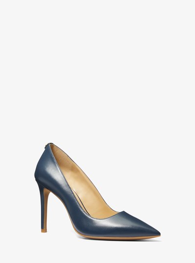 Alina Flex Leather Pump in NAVY | Michael Kors