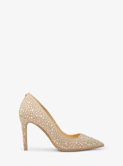 Alina Flex Embellished Pump in PALE GOLD | Michael Kors