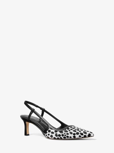 Alora Cheetah Print Calf Hair Slingback Pump in BLACK COMBO | Michael Kors
