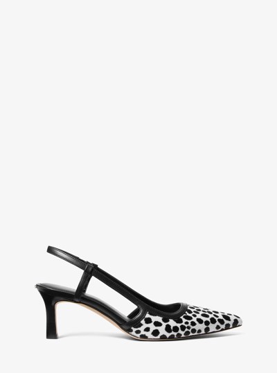 Alora Cheetah Print Calf Hair Slingback Pump in BLACK COMBO | Michael Kors