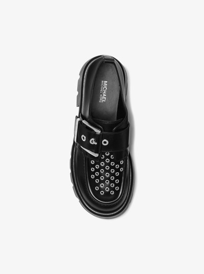 Colby Grommeted Leather Loafer in BLACK | Michael Kors
