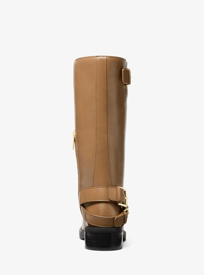 Crosby Leather Moto Boot in HUSK | Michael Kors
