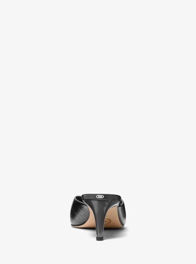 Kasia Leather Mule in BLACK | Michael Kors