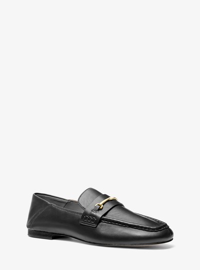 Lena Leather Loafer in BLACK | Michael Kors