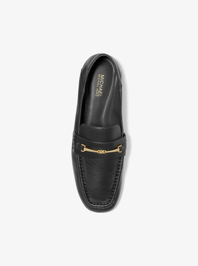 Lena Leather Loafer in BLACK | Michael Kors