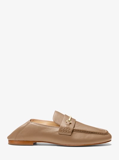 Lena Leather Loafer in HUSK | Michael Kors