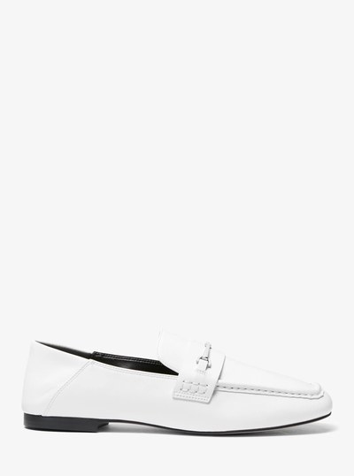 Lena Leather Loafer in OPTIC WHITE | Michael Kors