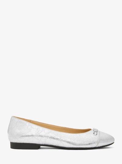 Rebecca Flex Crackled Metallic Leather Ballet Flat