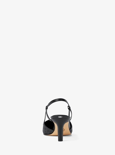 Alora Signature Logo Slingback Pump in BLACK | Michael Kors
