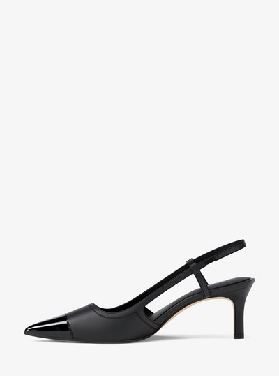 Alora Leather Slingback Pump in BLACK | Michael Kors