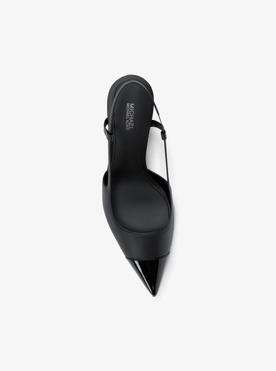 Alora Leather Slingback Pump in BLACK | Michael Kors
