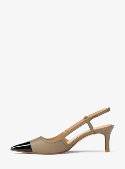 Alora Leather Slingback Pump in HUSK | Michael Kors