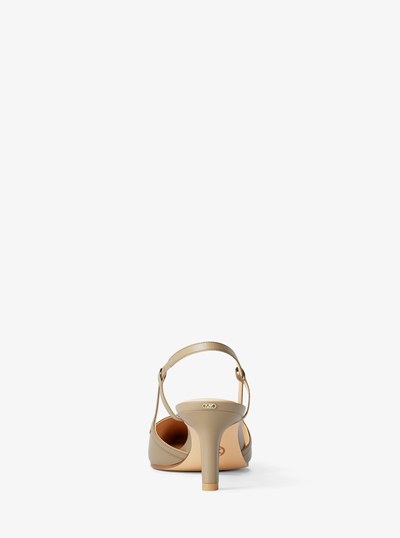 Alora Leather Slingback Pump in HUSK | Michael Kors