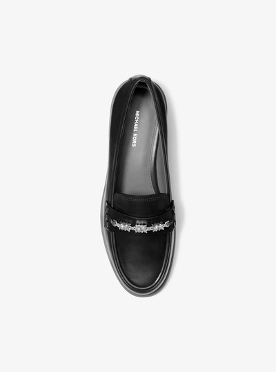 Dina Leather Loafer in BLACK | Michael Kors