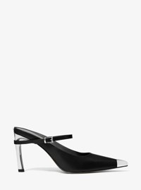 Escarpin &agrave; talon haut de style mule Kasia en cuir