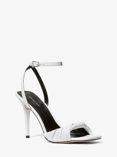 Kiana Leather Sandal in OPTIC WHITE | Michael Kors