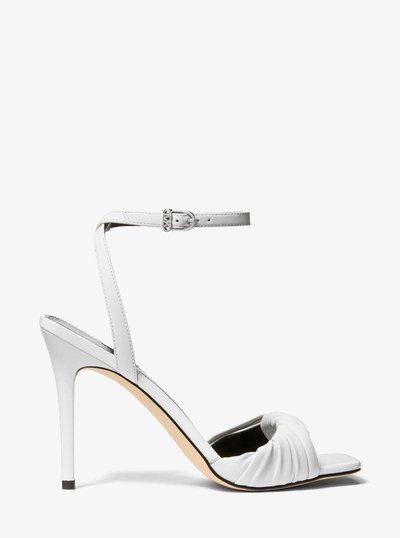 Kiana Leather Sandal in OPTIC WHITE | Michael Kors