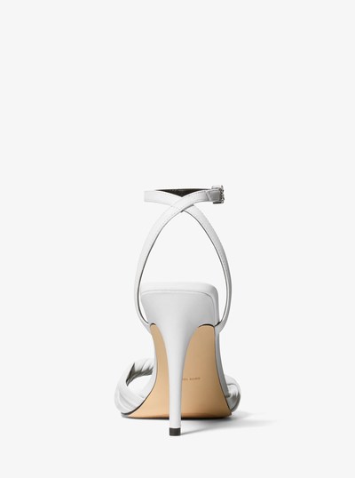 Kiana Leather Sandal in OPTIC WHITE | Michael Kors