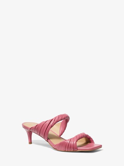 Kiana Leather Mule Sandal in ROSEWOOD | Michael Kors