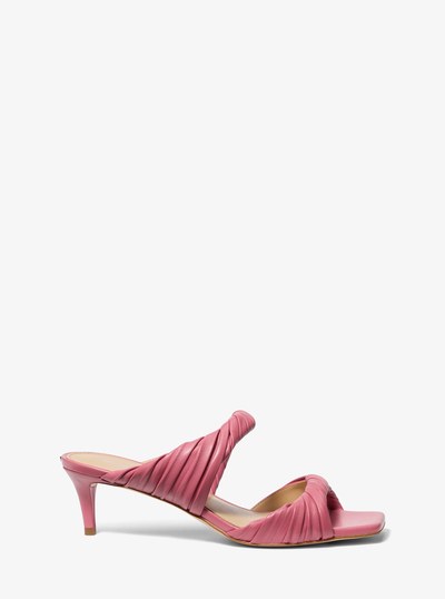 Kiana Leather Mule Sandal in ROSEWOOD | Michael Kors