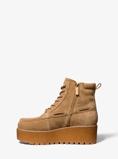 Kenny Suede Platform Boot in HUSK | Michael Kors