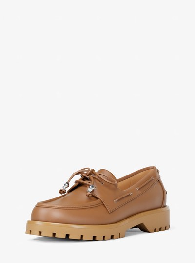 Kenny Leather Loafer in LUGGAGE | Michael Kors