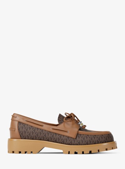 Kenny Signature Logo Loafer in BROWN | Michael Kors