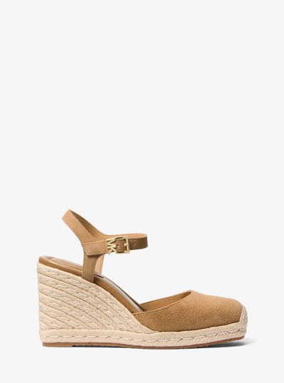 Kenzie Suede Wedge Espadrille in HUSK | Michael Kors