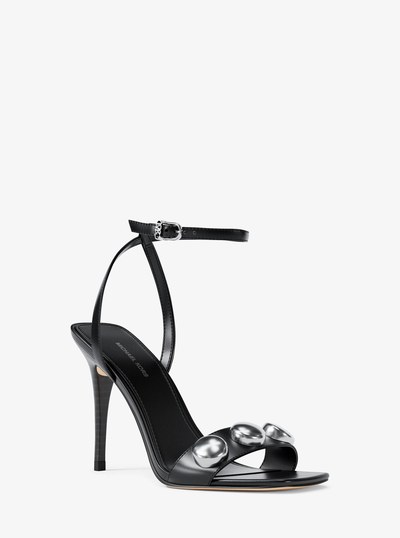 Liana Studded Leather Sandal in BLACK | Michael Kors