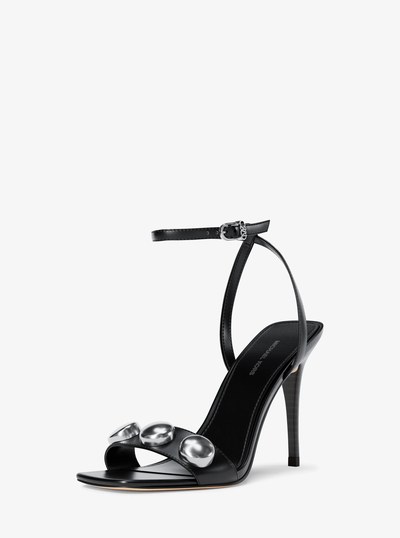 Liana Studded Leather Sandal in BLACK | Michael Kors