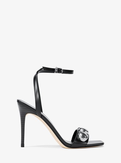 Liana Studded Leather Sandal in BLACK | Michael Kors