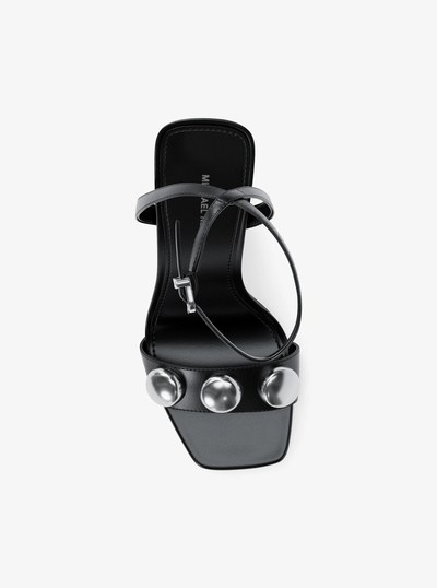 Liana Studded Leather Sandal in BLACK | Michael Kors