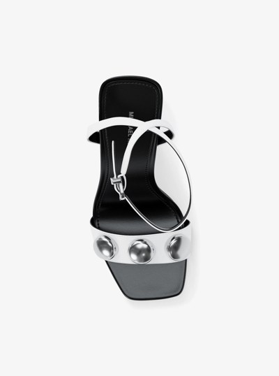 Liana Studded Leather Sandal in OPTIC WHITE | Michael Kors