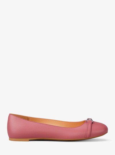 Mandy Leather Ballet Flat in ROSEWOOD | Michael Kors