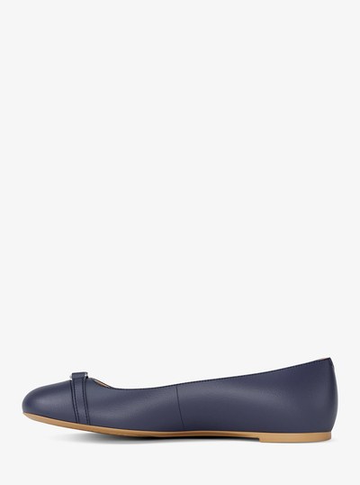 Mandy Leather Ballet Flat in DRESS BLUES | Michael Kors