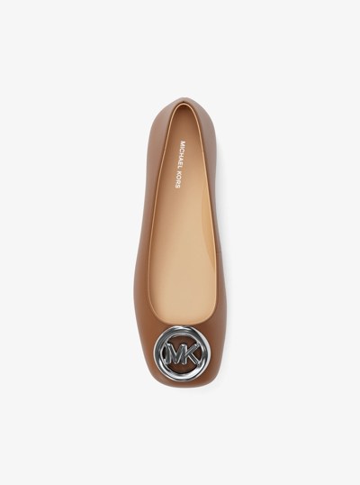 Milan Leather Ballet Flat in LUGGAGE | Michael Kors
