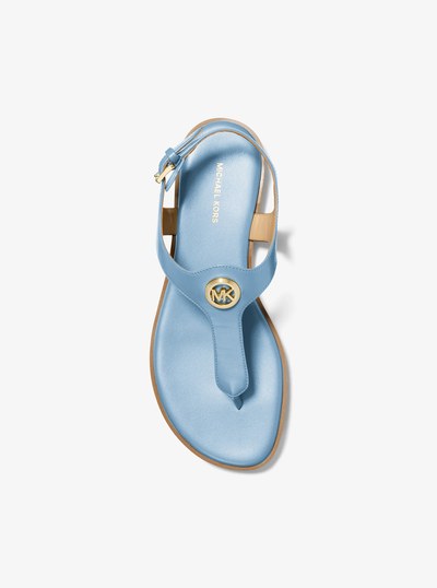 Val Leather Thong Sandal in CHAMBRAY | Michael Kors