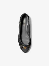 Chausson de ballet Piper Flex en cuir &agrave; &oelig;illets et en poils de veau