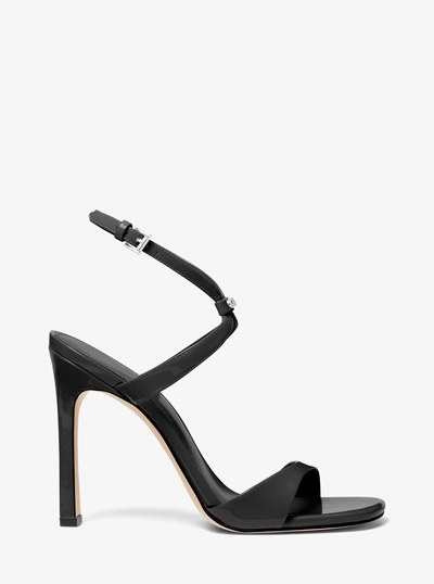 Amara Patent Leather Sandal in BLACK | Michael Kors