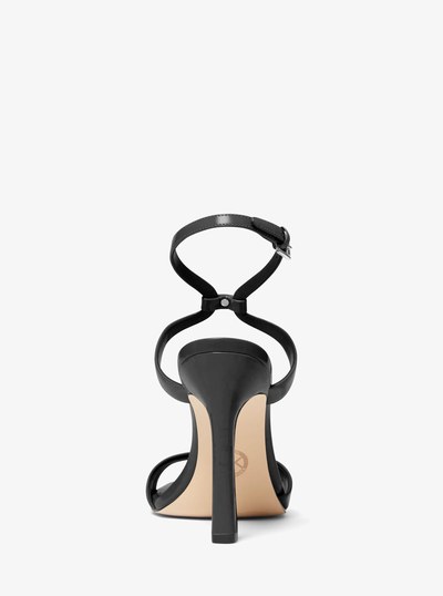 Amara Patent Leather Sandal in BLACK | Michael Kors