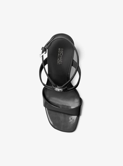 Amara Patent Leather Sandal in BLACK | Michael Kors