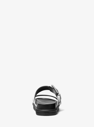 Colby Two-Tone Neoprene Slide Sandal in OPTIC WHITE/BLK | Michael Kors