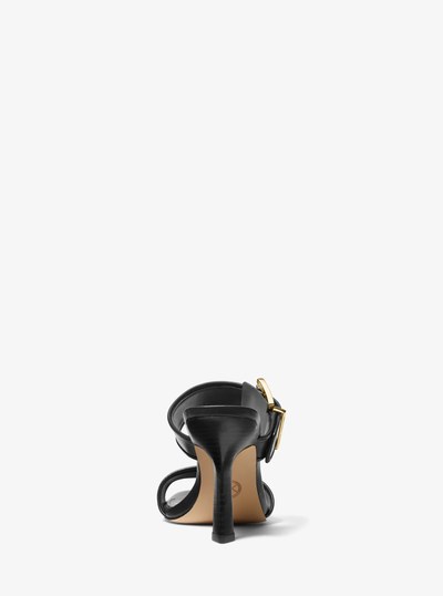 Colby Leather Sandal in BLACK | Michael Kors
