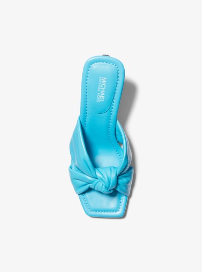 Elena Leather Sandal in SANTORINI BLUE | Michael Kors