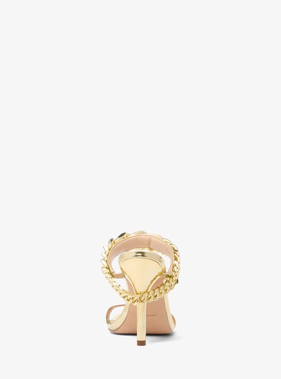 Bianca Embellished Metallic Leather Sandal